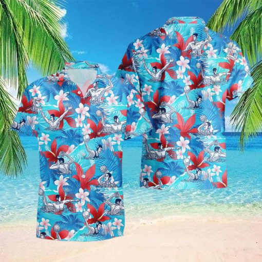 Water Polo Tropical Flower Hawaiian Shirt Tropical Summer For Men And Women