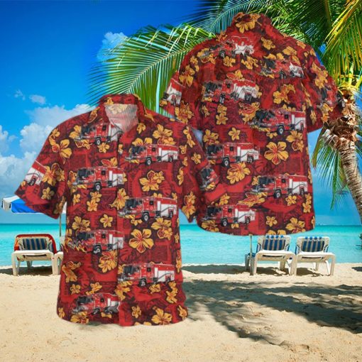 Waukesha Wisconsin Waukesha Fire Department Summer Aloha hawaiian shirt