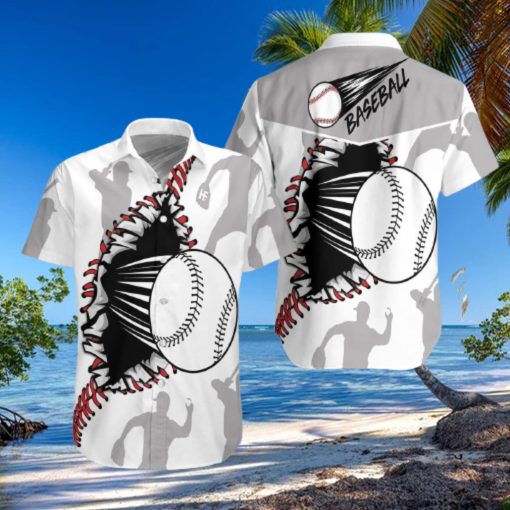 Wear Out Baseball Pattern Hawaiian Aloha Shirts