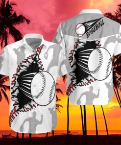 Wear Out Baseball Pattern Hawaiian Aloha Shirts