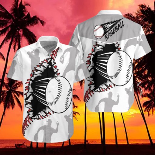 Wear Out Baseball Pattern Hawaiian Aloha Shirts