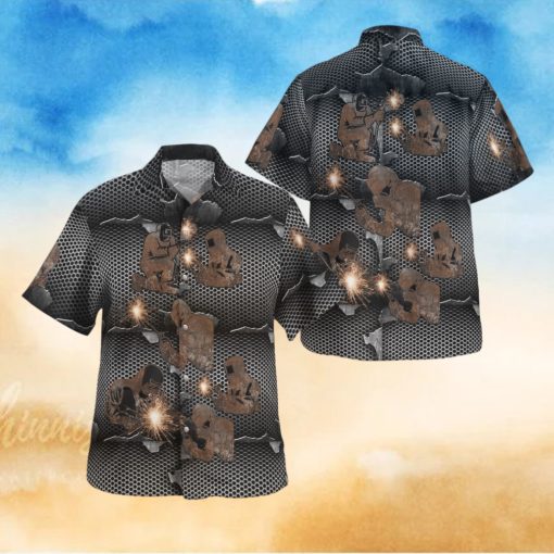 Welder Welds Metal Hawaiian Shirt