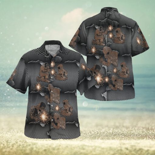 Welder Welds Metal Hawaiian Shirt