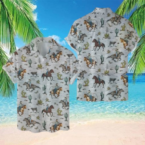 Western Cowboy 3D 3D Hawaiian Shirt Tropical Aloha For Men And Women Gift Design 9