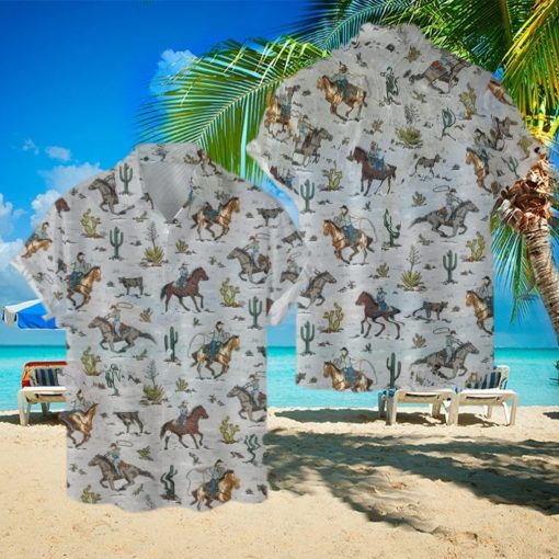 Western Cowboy 3D 3D Hawaiian Shirt Tropical Aloha For Men And Women Gift Design 9