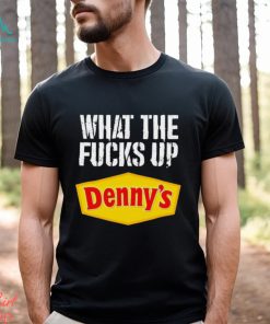 What the fucks up Denny’s shirt