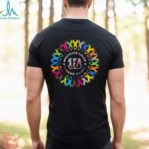 Whatever Color Cancer Sucks NFL Cincinnati Bengals 2023 Shirt