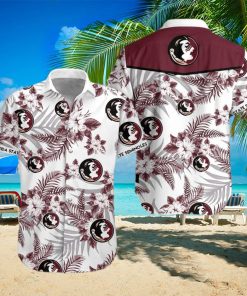 White NCAA Florida State Seminoles Hawaiian Shirt Practical Beach Gift For Him