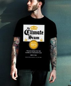 Wide awake media store climate scam trojan horse for the globalist takeover plan art design t shirt