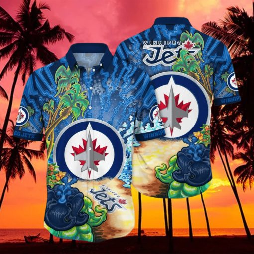 Winnipeg Jets NHL Flower Hawaiian Shirt For Men Women Best Gift For Fans hawaiian shirt