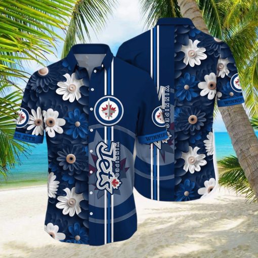 Winnipeg Jets NHL Flower Hawaiian Shirt For Men Women Gift For Fans hawaiian shirt