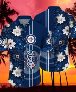 Winnipeg Jets NHL Flower Hawaiian Shirt For Men Women Gift For Fans hawaiian shirt