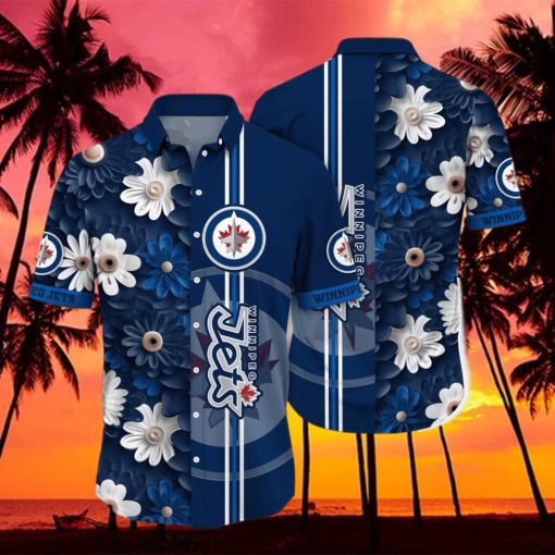 Winnipeg Jets NHL Flower Hawaiian Shirt For Men Women Gift For Fans hawaiian shirt