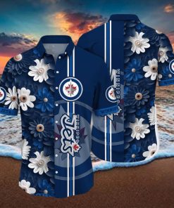 Winnipeg Jets NHL Flower Hawaiian Shirt For Men Women Gift For Fans hawaiian shirt