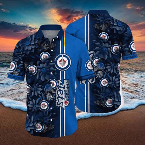 Winnipeg Jets NHL Flower Hawaiian Shirt For Men Women Great Gift For Real Fans