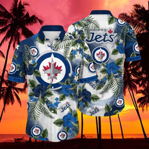 Winnipeg Jets NHL Flower Hawaiian Shirt For Men Women Style Gift For Fans hawaiian shirt