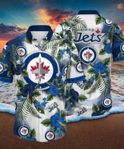 Winnipeg Jets NHL Flower Hawaiian Shirt For Men Women Style Gift For Fans hawaiian shirt