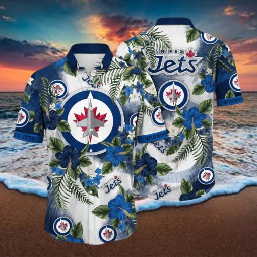 Winnipeg Jets NHL Flower Hawaiian Shirt For Men Women Style Gift For Fans hawaiian shirt