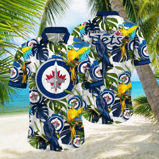 Winnipeg Jets NHL Flower Hawaiian Shirt Great Gift For Fans hawaiian shirt