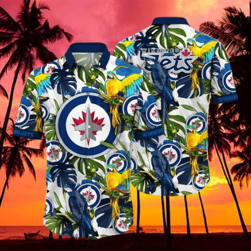 Winnipeg Jets NHL Flower Hawaiian Shirt Great Gift For Fans hawaiian shirt