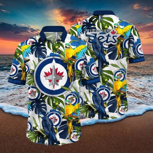 Winnipeg Jets NHL Flower Hawaiian Shirt Great Gift For Fans hawaiian shirt