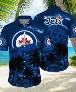 Winnipeg Jets NHL Flower Hawaiian Shirt