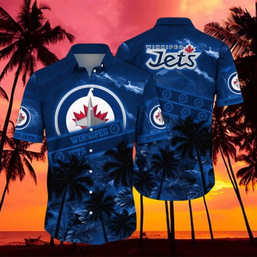 Winnipeg Jets NHL Flower Hawaiian Shirt