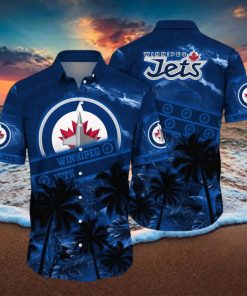 Winnipeg Jets NHL Flower Hawaiian Shirt