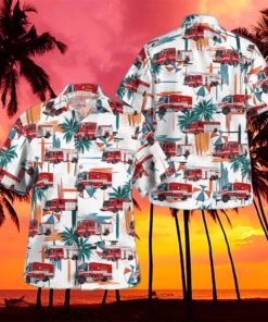 Wisconsin Milwaukee Fire Department Summer Aloha And Beach Short hawaiian shirt