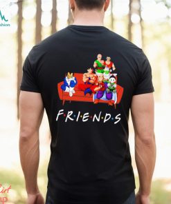 dragon ball characters on sofa friends anime shirt