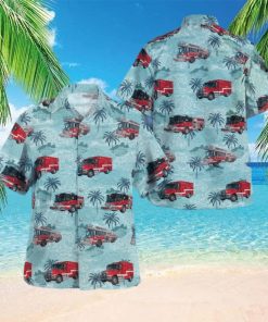 enterville  Massachusetts  COMM Fire  Rescue   Emergency Services Summer Aloha Hawaiian shirt