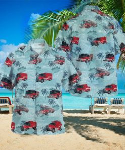 enterville  Massachusetts  COMM Fire  Rescue   Emergency Services Summer Aloha Hawaiian shirt