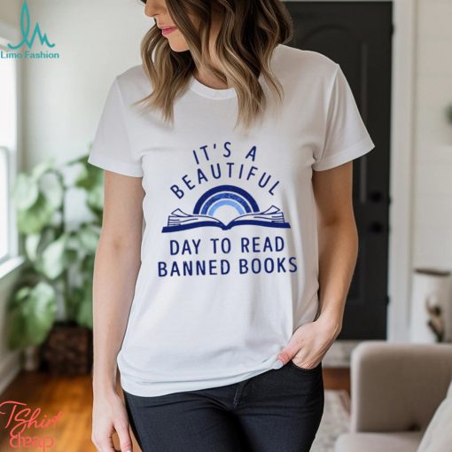 jack hopkins its a beautiful day to read banned books art shirt shirt trang