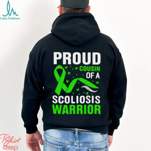 proud cousin of a scoliosis warrior green ribbon shirt