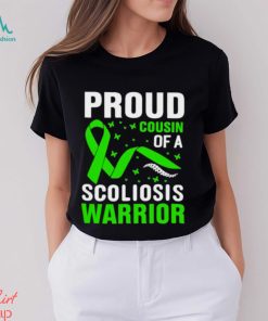 proud cousin of a scoliosis warrior green ribbon shirt