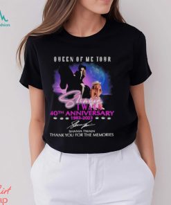 queen of me tour 40th anniversary 1983 2023 shania twain thank you for the memories shirt