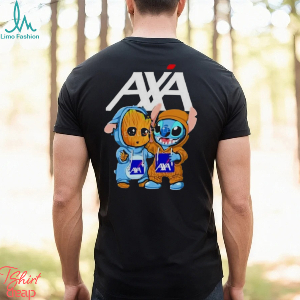 stitch And Baby Groot Axa Corporate Shirt Limotees