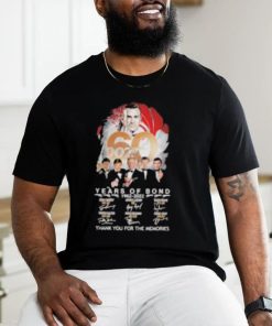 007 60 years of Bond 1962 2022 thank you for the memories signatures shirt