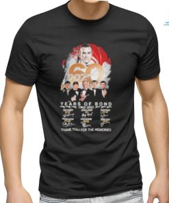 007 60 years of Bond 1962 2022 thank you for the memories signatures shirt