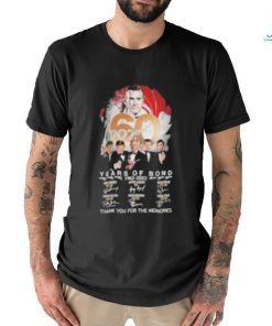 007 60 years of Bond 1962 2022 thank you for the memories signatures shirt