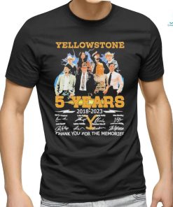 05 Years Anniversary Of Yellowstone 2018 2023 Thank You For The Memories Signatures Shirt