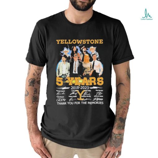 05 Years Anniversary Of Yellowstone 2018 2023 Thank You For The Memories Signatures Shirt