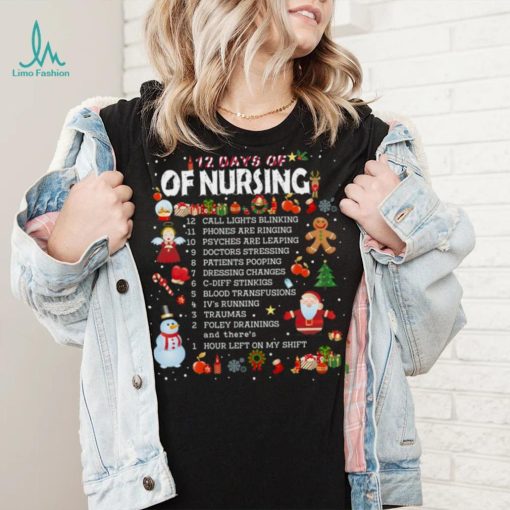 12 Days Of Nursing Christmas T Shirt