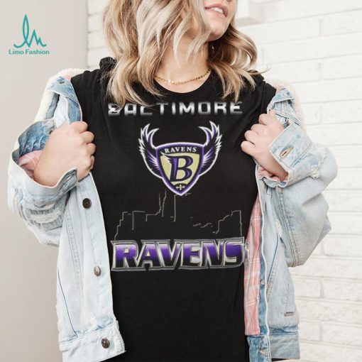 1996 Baltimore Ravens skyline city vintage shirt