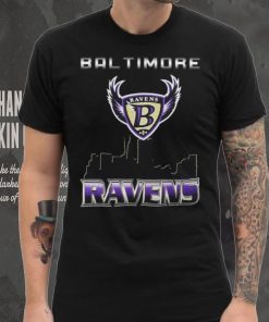 1996 Baltimore Ravens skyline city vintage shirt