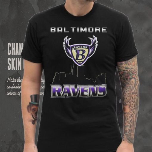 1996 Baltimore Ravens skyline city vintage shirt