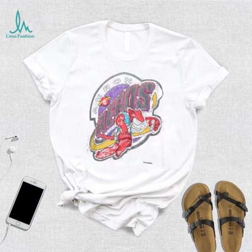 1997 vintage akron aeros collage basketball mascot graphic tee
