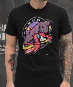 1997 vintage akron aeros collage basketball mascot graphic tee