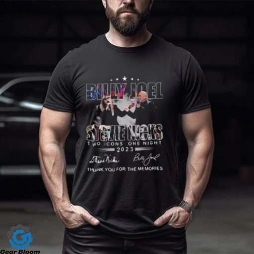 2023 Billy Joel Stevie Nick Two Icons One Night Shirt, Billy Joel Stevie Nick Signatures Shirt, Stevie Nicks Tour 2023 Merch