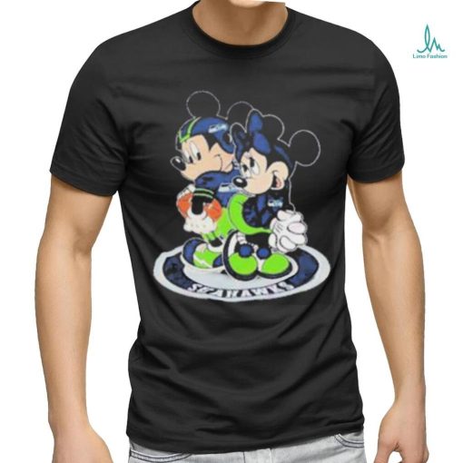 2023 NFL Seattle Seahawks Mickey Mouse And Minnie Mouse Shirt